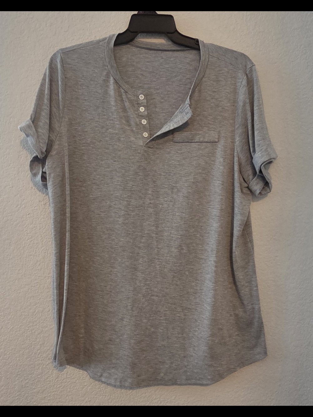 SHEIN Gray Basic Curved Hem Tee - 2XL
